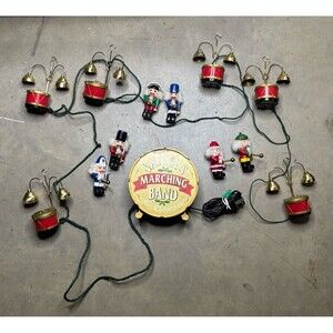 Mr Christmas Santas Marching Band Bells Animated Decoration Music Box works